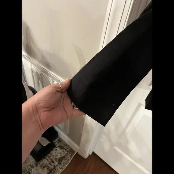 White Stag Embroidered‎ Jacket Black Denim Long Sleeve Button Large Floral Retro - Picture 5 of 9